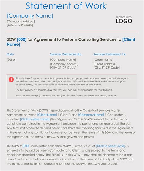 10 Free Statement Of Work Templates Sow In Word Amp Clickup