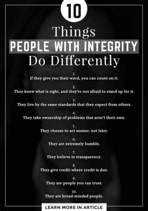 10 Things People With Integrity Do Differently