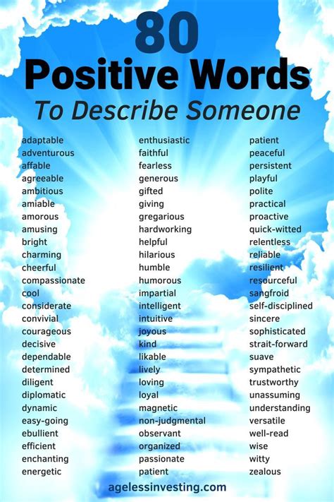 1000 Positive Words To Describe Someone Unique Amp Eloquent