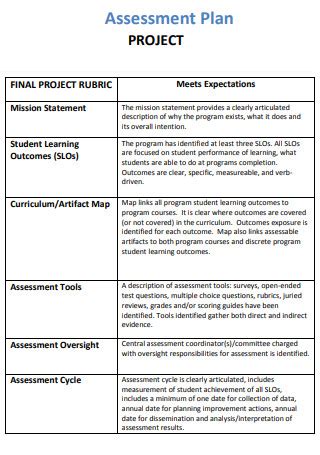 14 Free Project Assessment Plan Samples To Download 14 Free Project Assessment Plan Samples To Download
