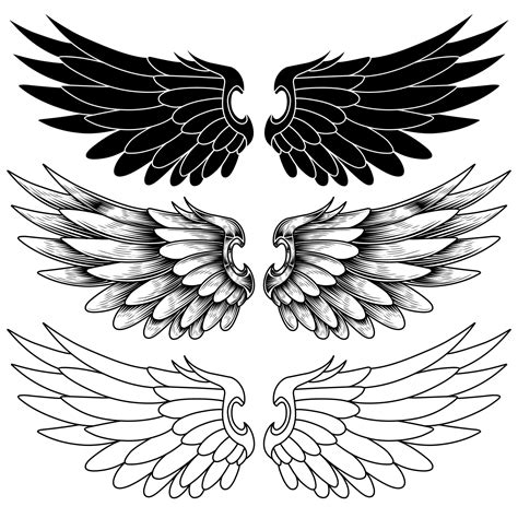 154 Angel Wing Tattoo Back Stock Vectors And Vector Art Shutterstock