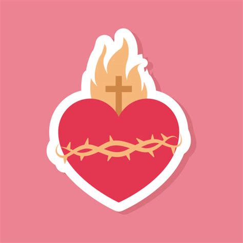 190 Sacred Heart Tattoo Stock Illustrations Royalty Free Vector Graphics Clip Art Istock