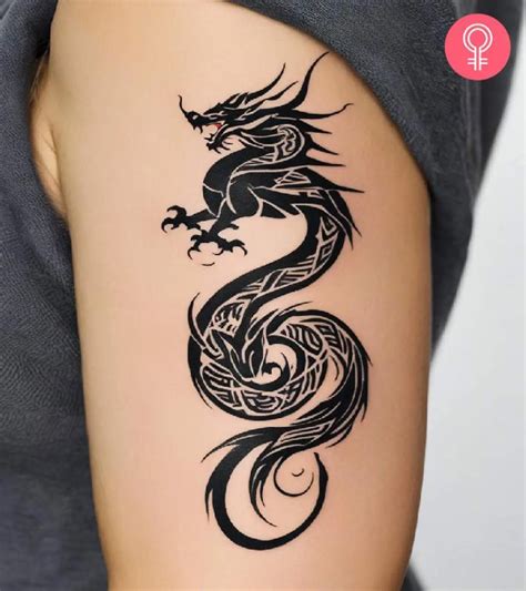 20 Bold And Mystical Tribal Dragon Tattoo Designs