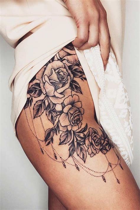 23 Best Rose Thigh Tattoo Ideas For Women 23 Best Rose Thigh Tattoo Ideas For Women