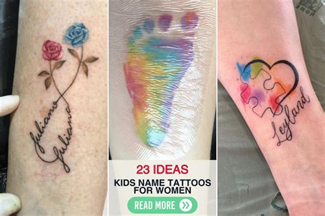 23 Sweetest Kids Name Tattoos Ideas For Women