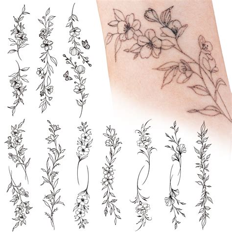 24 Temporary Tattoo Stickers Featuring Vine Inspired Floral Temu Cyprus 24 Temporary Tattoo Stickers Featuring Vine Inspired Floral Temu Cyprus