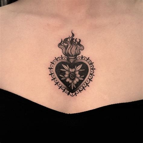 25 Fire Heart Tattoos That Are So Cool You Ll Get One Immediately