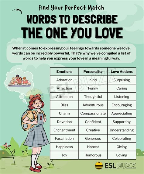 25 Heartwarming Words To Describe Someone You Love Expand Your English Vocabulary Now Eslbuzz