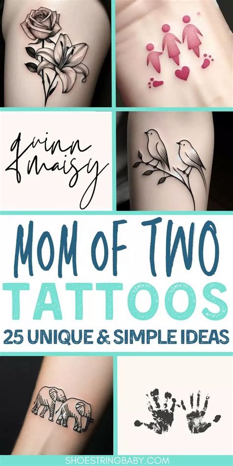 25 Mom Of Two Tattoo Ideas Shoestring Baby Tattoos For Daughters Name Tattoos For Moms