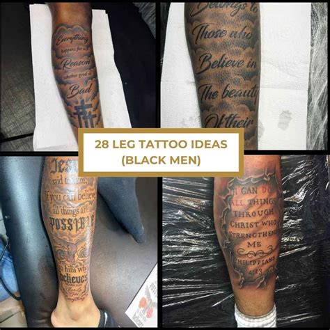 28 Leg Tattoos For Black Men
