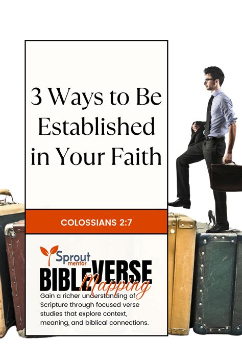 3 Ways To Be Established In Your Faith Colossians 2 7 Sproutmentor