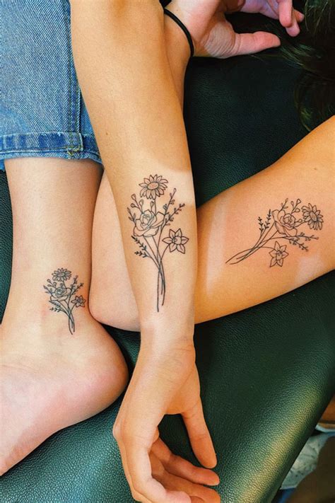 30 Beautiful Flower Tattoo Ideas Best Friends Flower Tattoos I Take You Haircuts