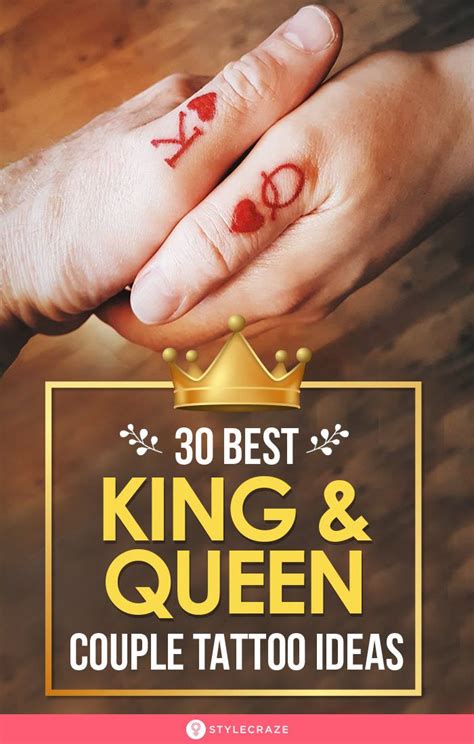 30 Top Design Ideas For Couple King And Queen Tattoos 30 Top Design Ideas For Couple King And Queen Tattoos