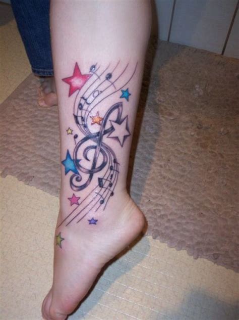 32 Cool Music Note Tattoo Ideas Tattoos Music Tattoo Designs Ankle Tattoos For Women Star
