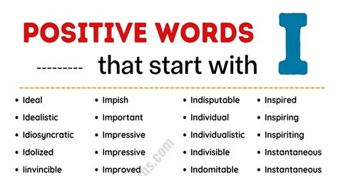 363 Interesting Positive Words That Start With I In English