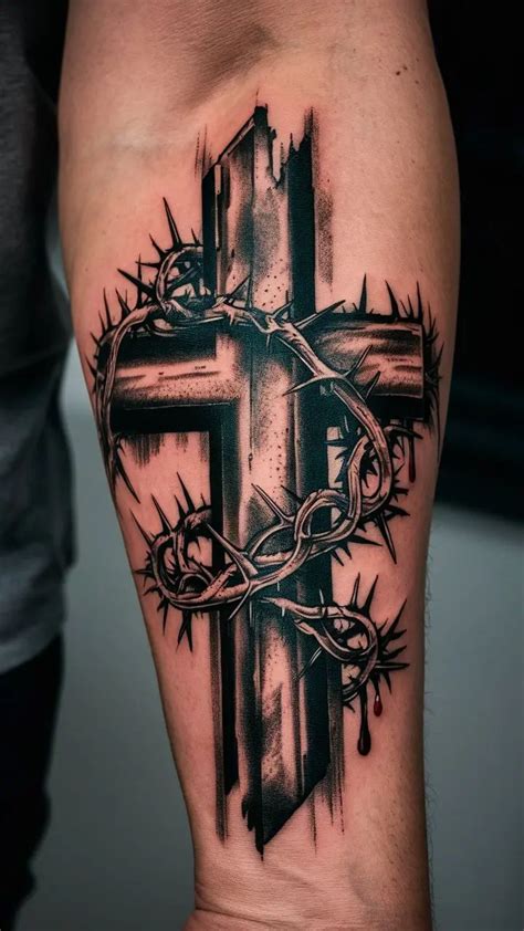 40 Cross Tattoo Designs For Men On Forearm