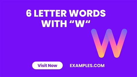 450 6 Letter Words With W List Meaning Pdf