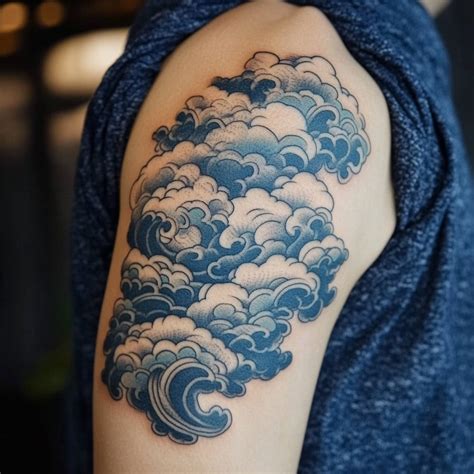 47 Cool Japanese Cloud Tattoo Designs For Men
