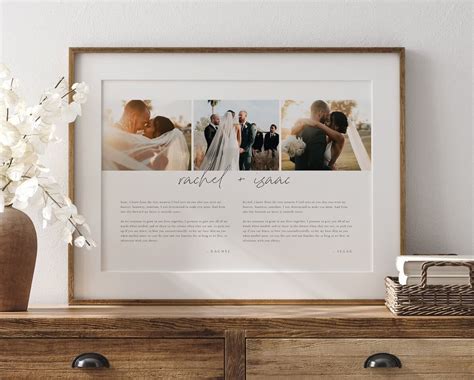 5 Beautiful Ways To Frame Wedding Vows In Your Home