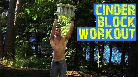 5 Cinder Block Exercises And A Simple Circuit Workout Youtube