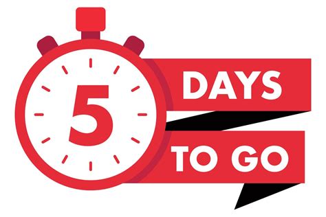 5 Days To Go Logo 57964877 Vector Art At Vecteezy