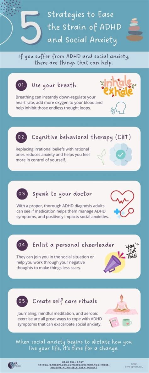 5 Strategies To Manage Adhd And Social Anxiety Infographic 5 Strategies To Manage Adhd And Social Anxiety Infographic