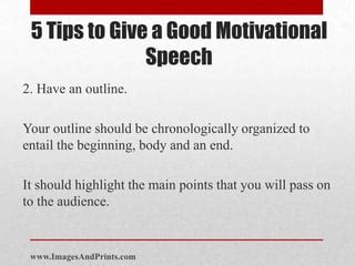 5 Tips To Give A Good Motivational Speech Pptx