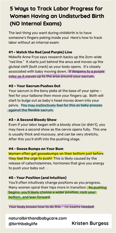 5 Ways To Track Labor Progress For Women Having An Undisturbed Birth No Internal Exams By 5 Ways To Track Labor Progress For Women Having An Undisturbed Birth No Internal Exams By