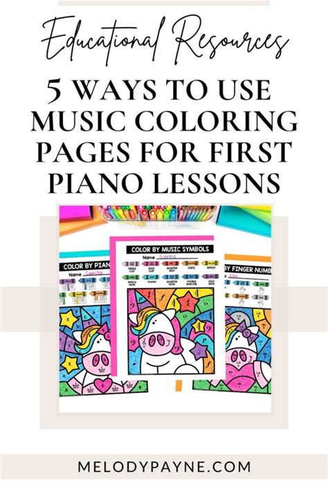 5 Ways To Use Music Coloring Pages For First Piano Lessons Melody Payne Music For A Lifetime