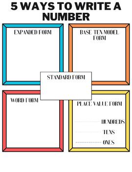 5 Ways To Write A Number By Chaoshomeschooling Tpt 5 Ways To Write A Number By Chaoshomeschooling Tpt