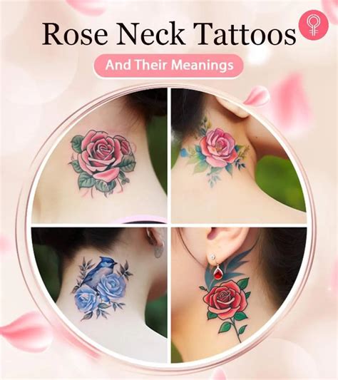 50 Amazing Rose Neck Tattoo Designs With Their Meanings
