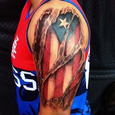 50 Cool Puerto Rican Flag Tattoo Ideas For Men