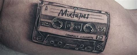 50 Crazy Cassette Tape Tattoo Designs For Men