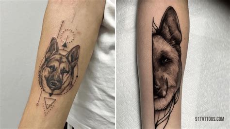 50 Cute Tattoos Of German Shepherds July 2025