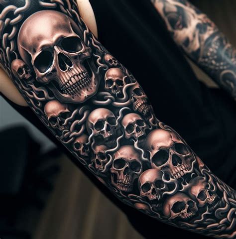 50 Skull Sleeve Tattoos For Men 50 Skull Sleeve Tattoos For Men