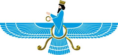 7 Sacred Symbols Of The Ancient Iranians 1 Fravahar The Ring A Symbol Of Eternity The Wings Symbolize Good Thoughts Words And Deeds The Old Man A Symbol