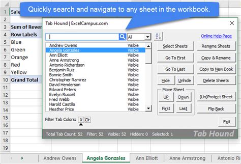 7 Shortcuts For Working With Worksheet Tabs In Excel Excel Campus