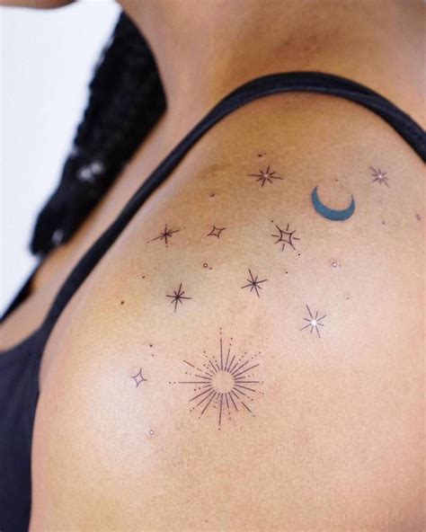 70 Beautiful Tattoo Designs For Women Moon Star Shoulder Tattoo I Take You Haircuts Hairstyles Hair Colours Home Decor To Wedding Ideas