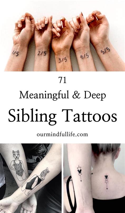 71 Meaningful And Deep Sibling Tattoos Sibling Tattoos Matching Tattoos For Siblings Unique