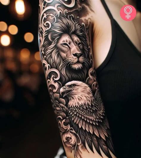 8 Spectacular Eagle And Lion Tattoo Designs With Meanings 8 Spectacular Eagle And Lion Tattoo Designs With Meanings