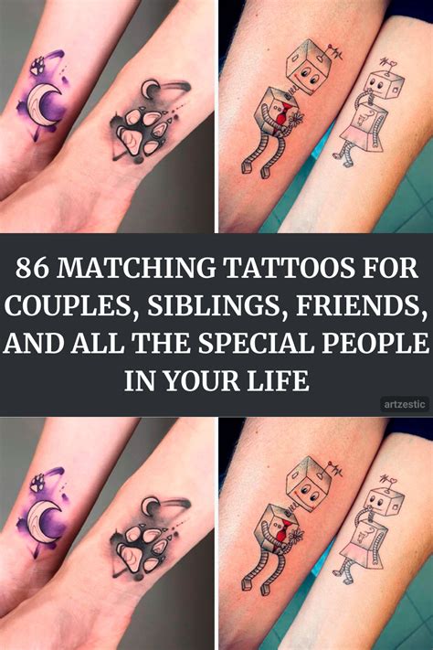86 Matching Tattoos For Couples Siblings Friends And All The Special People In Your Life Bored Panda