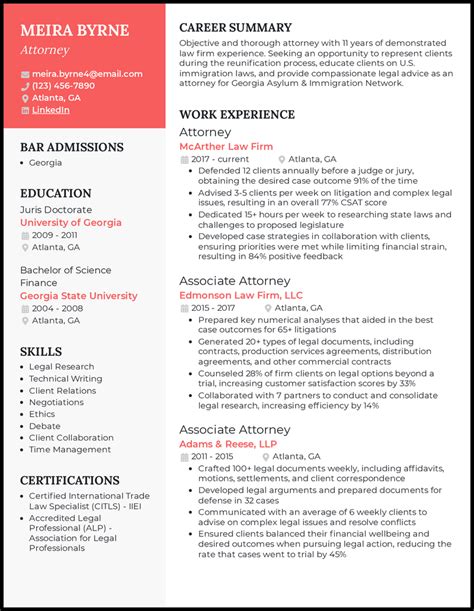 9 Attorney Resume Examples That Got The Job In 2026 9 Attorney Resume Examples That Got The Job In 2026