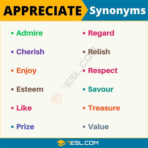 90 Synonyms For Amp Quot Appreciate Amp Quot With Examples Another Word For Appreciate 7Esl 90 Synonyms For Amp Quot Appreciate Amp Quot With Examples Another Word For Appreciate 7Esl