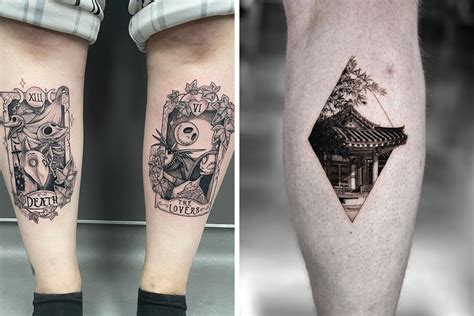 97 Calf Tattoo Ideas That Are Pure Coolness Bored Panda