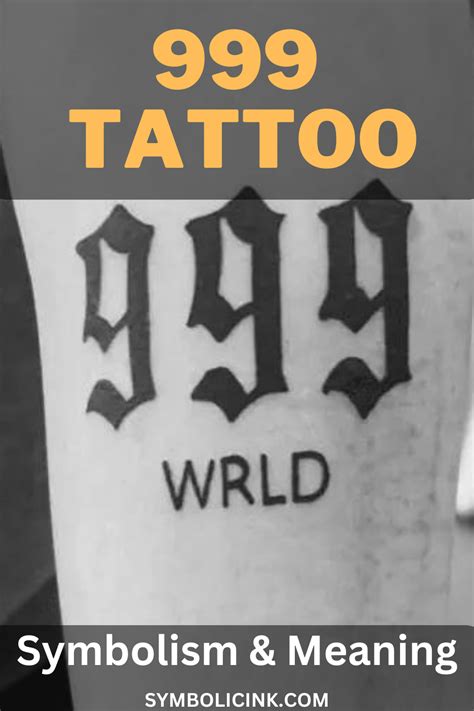 5 Meanings Behind 999 Tattoo