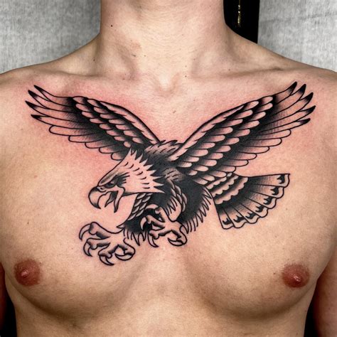 A Chest Eagle Is On Of The Best Tat Decisions One Can Make Seanmicheltattoo Sundance Tattoo Parlor In Nashua Nh R Traditionaltattoos