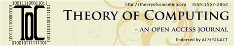 About The Authors Theory Of Computing An Open Access Electronic Journal In Theoretical Computer Science About The Authors Theory Of Computing An Open Access Electronic Journal In Theoretical Computer Science
