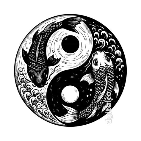 Acrylic Black Plug Tunnel Body Jewelry Yin Yang Koi Fish Temporary Tattoo Yin Yang Bracelet