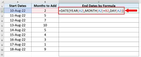 Add Months to Date in Excel