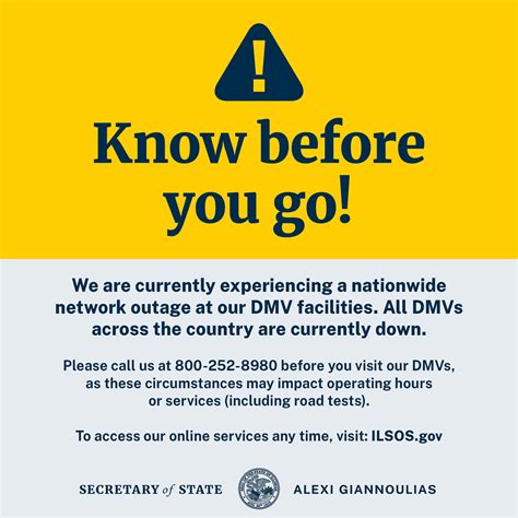 Advisory We Are Currently Experiencing A Nationwide Network Outage At Our Dmv Facilities All